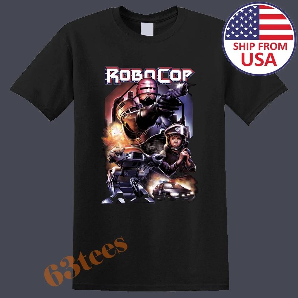 

Robocop Police Robot Cop Movie Men s Black Size S to 3XL 4XL
