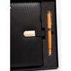 Gift Set: Black, Elegant A5 Lined Notebook and Pen with Black Ink - Peterson