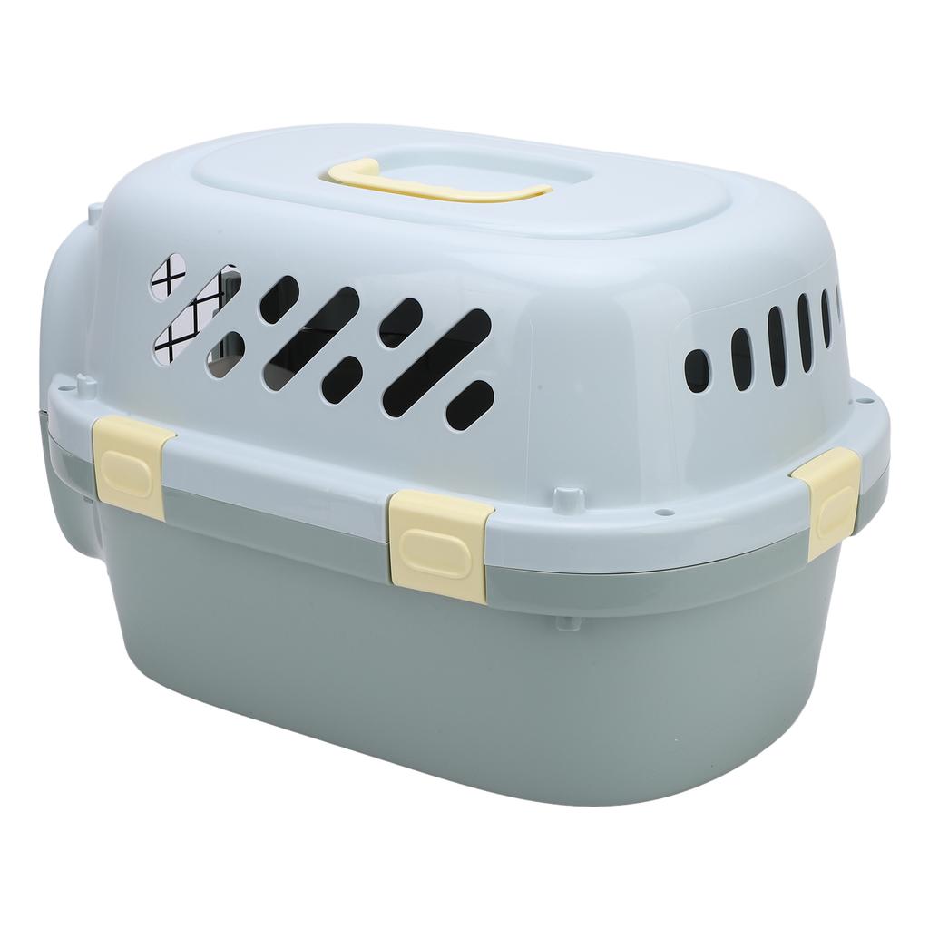 Cat Travel Carrier Large Space Lockable Door 4 Sides Ventilation Portable Hard Sided Dog Pet