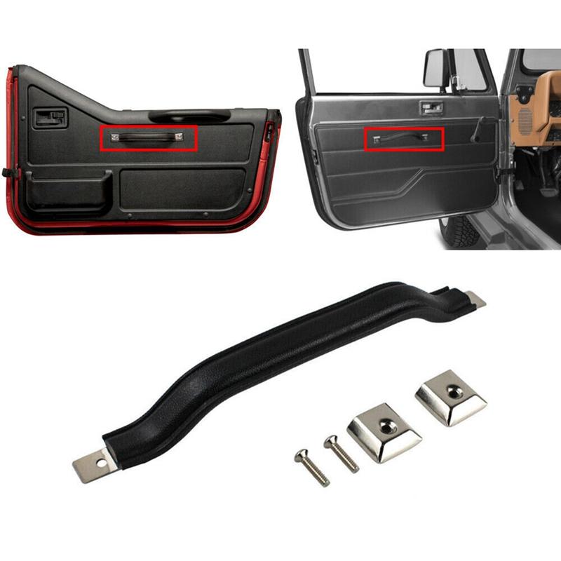 

Car Inner Door Handle Pull Strap Trim Accessories For Jeep CJ5 CJ7 CJ8 For Wrangler YJ 55009801K Interior Accessories чорний