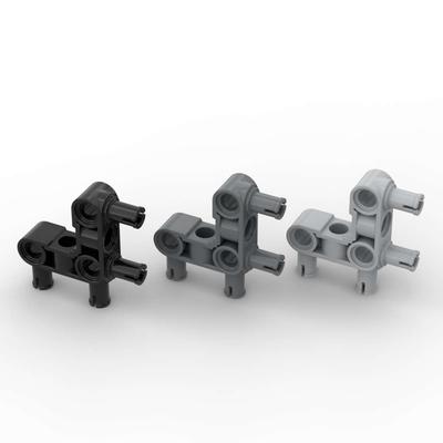 Non-Toxic Moc 10Pcs 55615 Pin Connector Building Blocks Perpendicular 3X3 Bent With 4 Pins Particle Toys Assemble Children Birthday Gifts