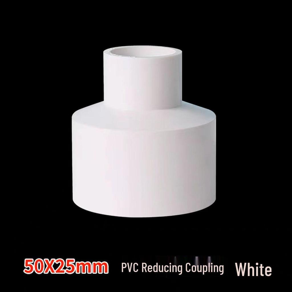 Acoplamiento Recto Reductor de PVC 1/2" a 3/4" Conector de Accesorio para Tubo de Plástico