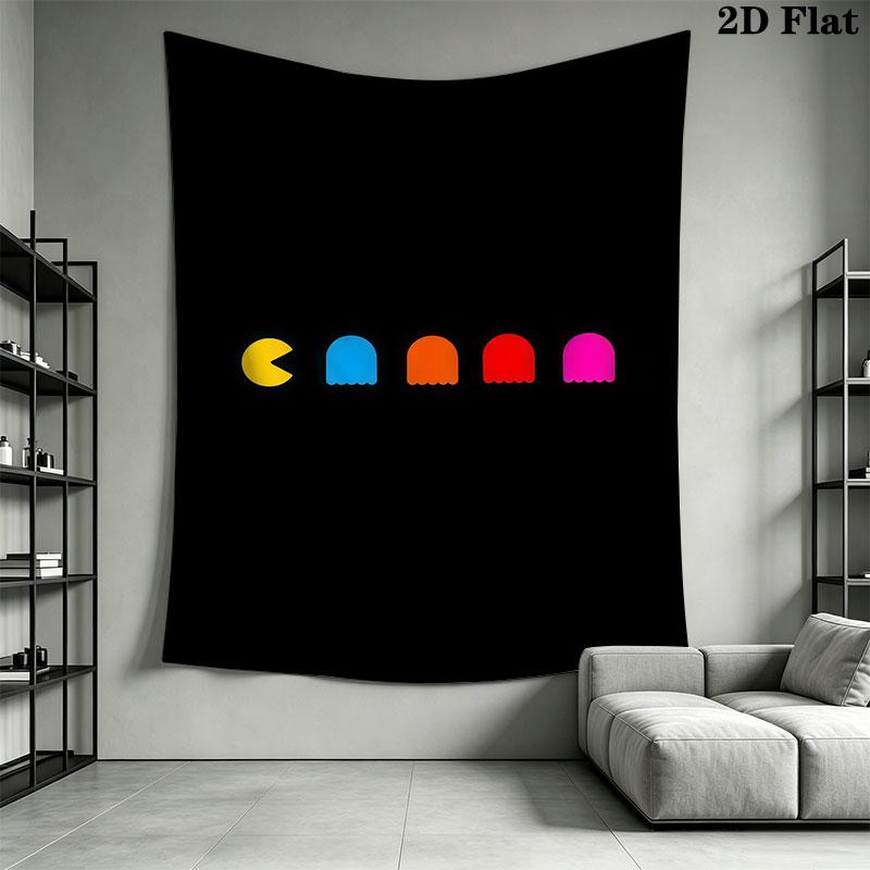 Pac-Man A Wall Hanging Printed Fabric Blanket Decorative Tapestries for Bedroom Living Room Home Decor