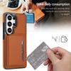 Magnetic Charging Phone Case for Samsung Galaxy S26 Ultra S25 Edge S24 Plus S23 Fe S22 A56 A37 A36 A57 Leather Card Holder Cover