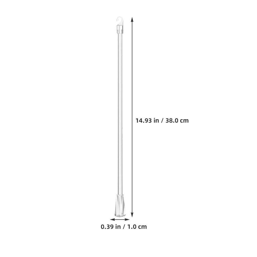 6 Piezas Varilla para Cortinas Venecianas Barra para Cortinas Verticales Accesorios para Persianas Verticales Varilla de Inclinación de Plástico Transparente Piezas de Repuesto Gancho Agarre Bricolaje Uso en el Hogar