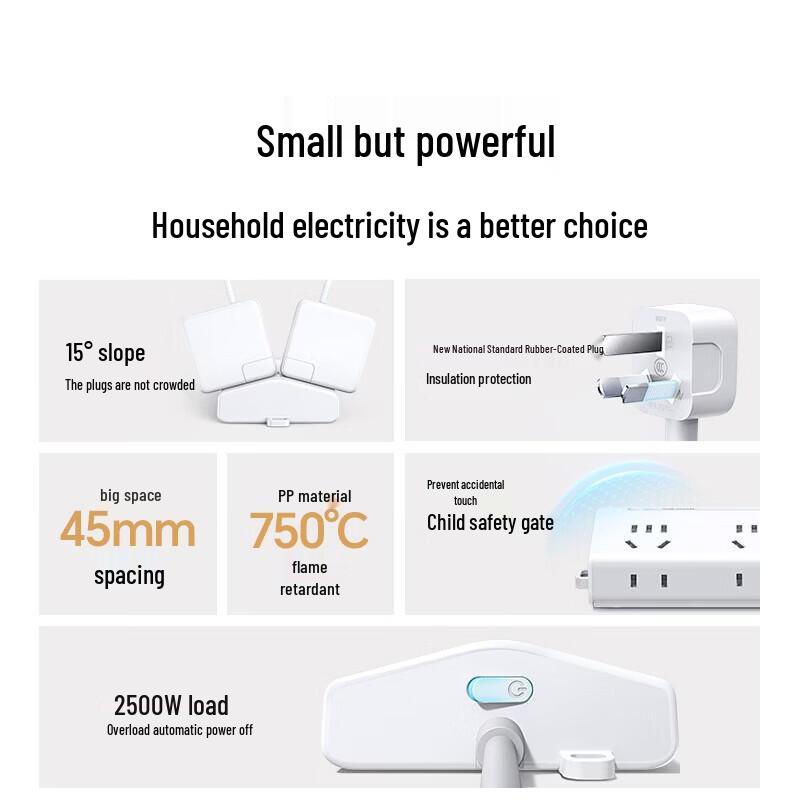 Ugreen 16-Outlet Power Strip with Master Switch, 5M Cable, Overload Protection