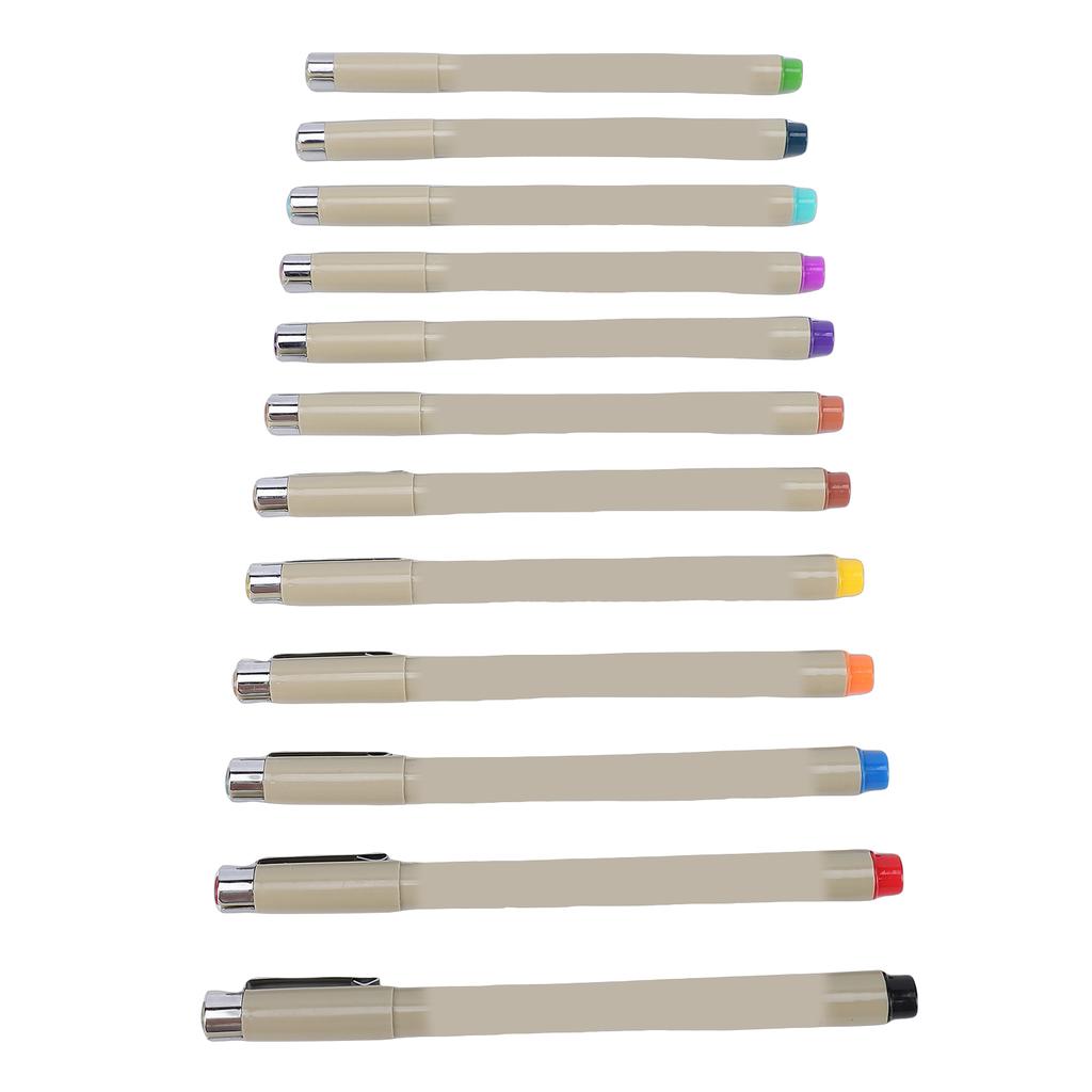 12 Pcs Fineliner Pen Colorful Water Proof Drawing Art Pens for Artists Sketching Comic Calligraphy