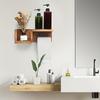 Wooden Wall Mounted Towel Rack & Tissue Holder with Shelf Farmhouse Bathroom Organizer Mounted Towel Rack Tissue Holder
