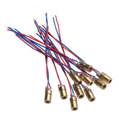 Hot Sale 5Pcs Adjustable Laser Dot Cross Diode Module 650nm 6mm 3/5V 5 Million Laser Diode Watt Mini Red Copper Head