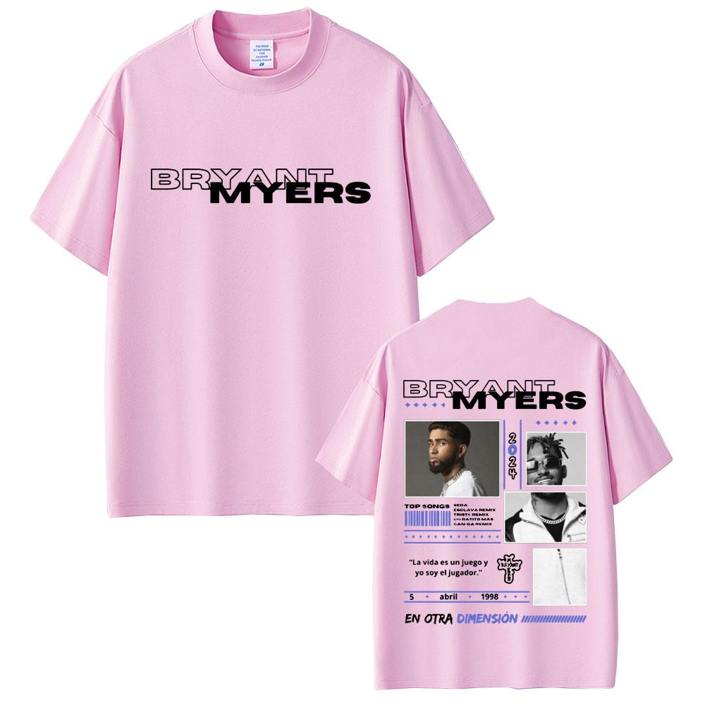 Rapper Bryant Myers En Otra Dimesion 2025 T Shirt Men Women Hip Hop Street Ocollar Short Sleeve Tshirts Casual Cotton T Shirts
