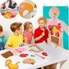 Pièces Montessori Ensemble Corps Tableau Feutre Histoires Livre d'Enseignement Pour Tout-Petits Jouet Sensoriel Enseignement Préscolaire Histoire Tableau de Voyage