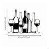 Grape Bottle and Glass Metal Sign Black Outline Grape-Themed Wall Decor Dark