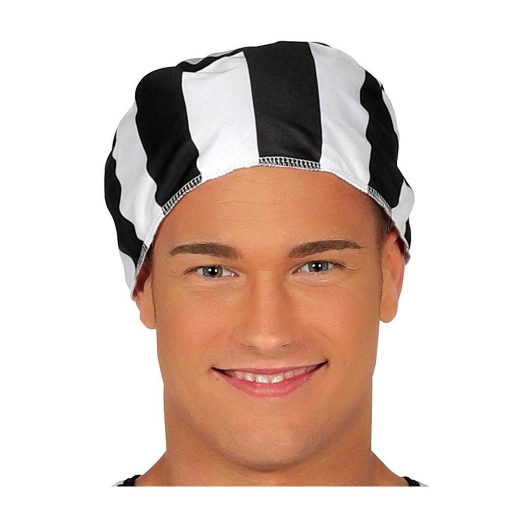 Fiestas Guirca Mens Convict Stripes Costume Set