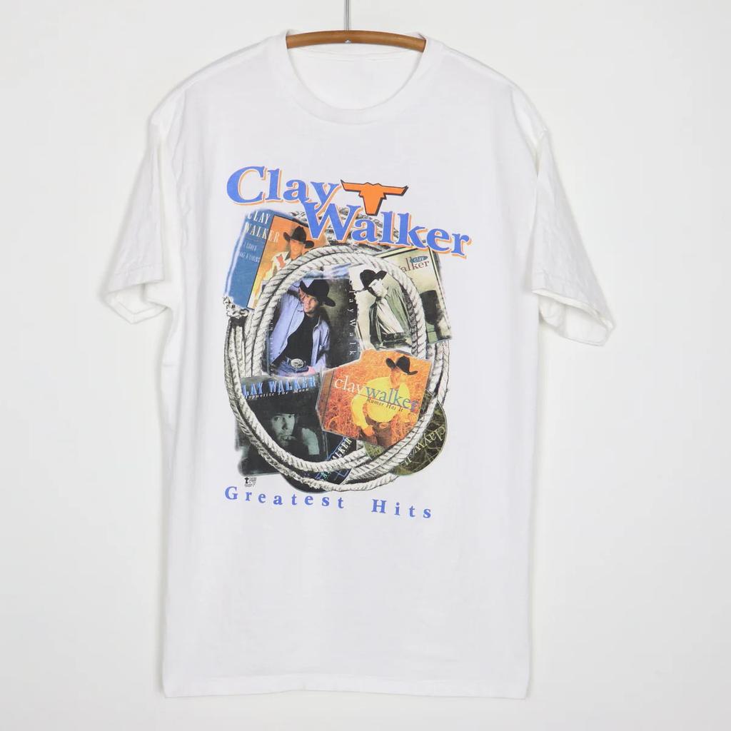 Clay Walker Greatest Hits Heavy Cotton White T Shirt S-5XL TU796