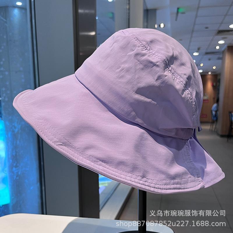 Bow big brim basin hat new fisherman hat children sweet versatile student fashion breathable sun hat