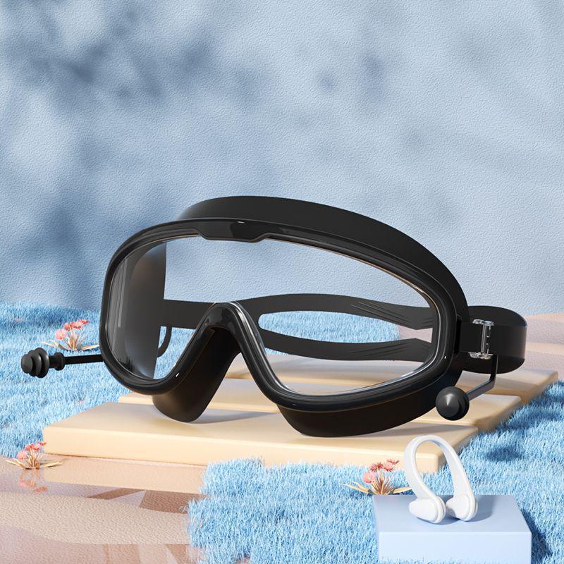 Children’s Anti-fog Waterproof Swimming Goggles - Non-tightening, Unisex, Diving, Water Sports, Swim Cap Compatible.
