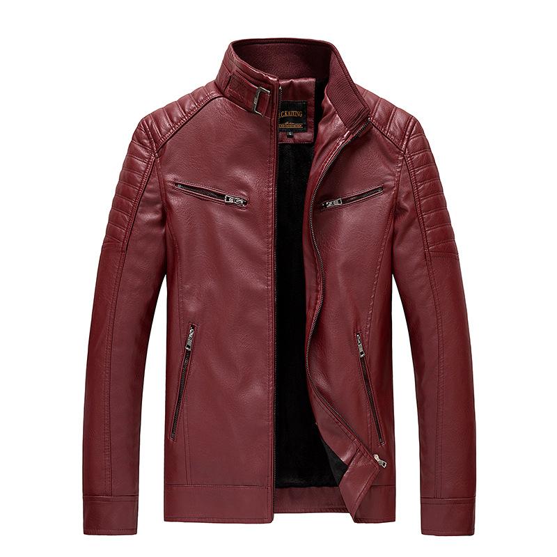 Buy Men's Leather Coat Coat Autumn Winter Motorcycle Youth Leather