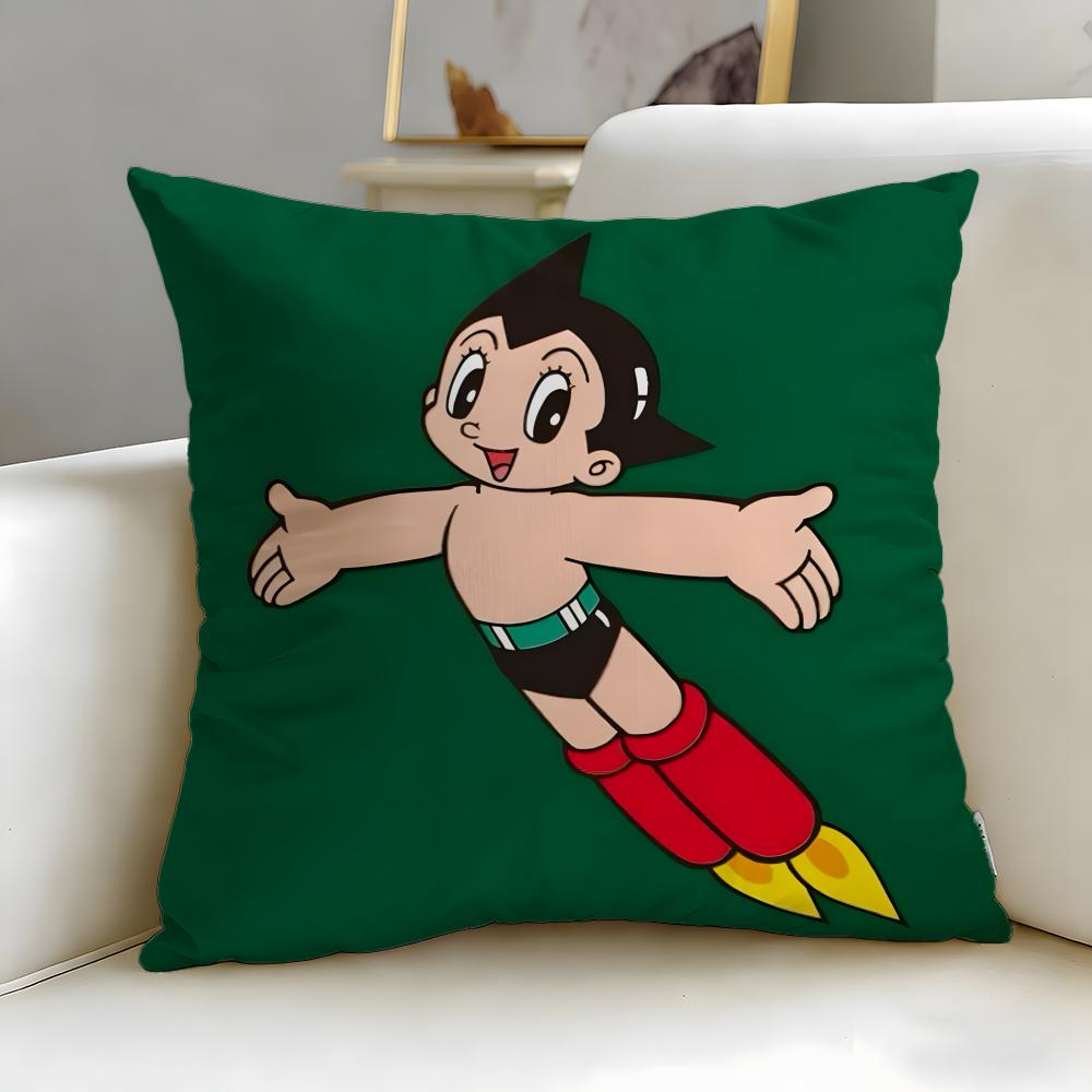 classic anime Astro Boy Cushion Cover Soft & Easy-Wash Pillow Case – Versatile for Couch, Bed, Travel and Office