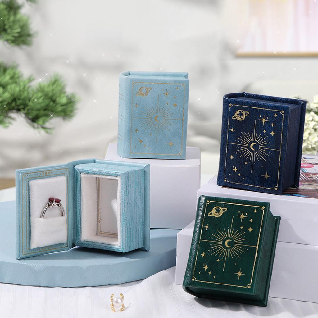 Tragbarer ringförmiger Buchhalter, vielseitige Schmuckschatulle im Vintage-Buchdesign für den persönlichen oder professionellen Gebrauch