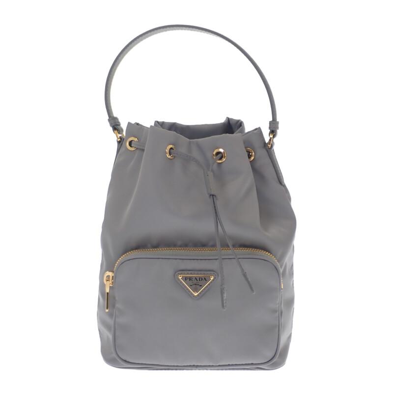 Prada 1BH038 2WAY Bag Gray Nylon/leather Women