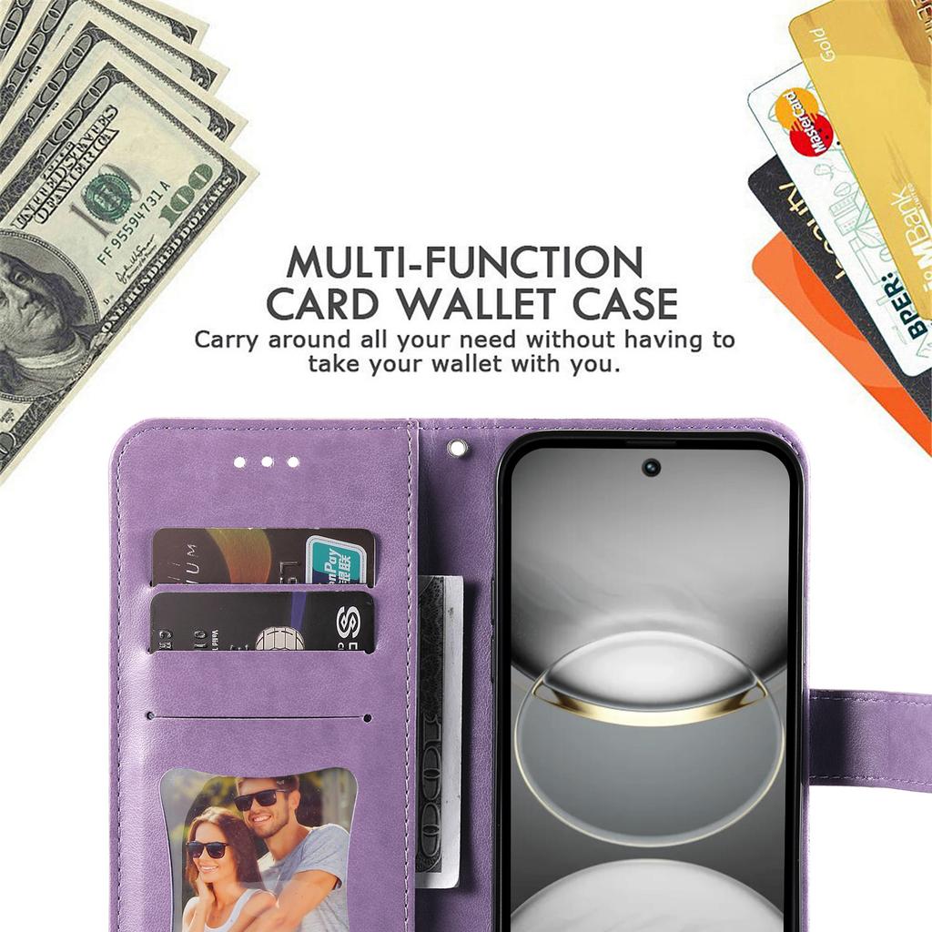 For TECNO Spark 30 4G Case Floral Pattern PU Leather Wallet Stand Phone Cover