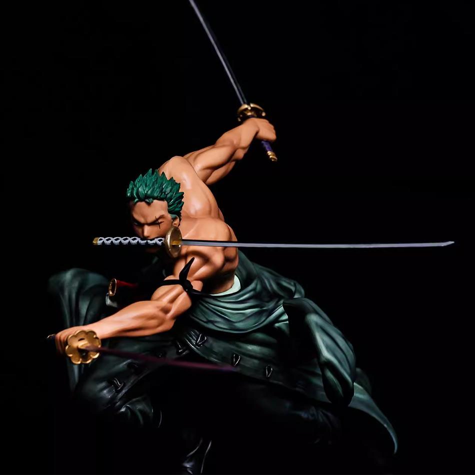 One Piece 10cm Anime Figure GK Roronoa Zoro Three-blade Sa-maximum Manga Anime Statue Action Figure Collection Model Kid Toy
