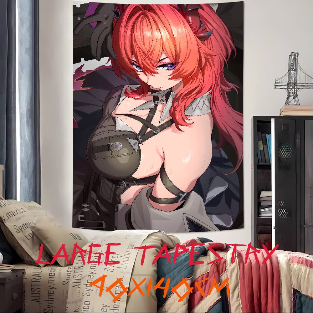 Pretty Hot Girl Laevatein Tapestry Decoration Bedroom Dormitory Background Cloth Holiday Home Party Living Room Club Tapestry