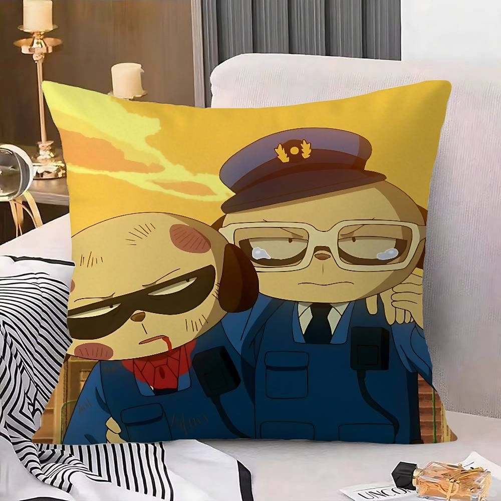 Cartoon O-Odd T-Taxi Pillow Case Throw Pillow Cover Nordic Vintage Style Cushion Covers Home Living Room Sofa Couch Seat Decor