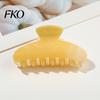 Damage-free Hair Clip Back Head Claw, Macaron Color Shower Clip, Smooth Surface Large Long Claw Anti-Slip Teeth Accessory for Buns Commuting