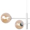 Vicenza Hanging Lamp White-Chrome 4-Flat Honey Lampshade E14