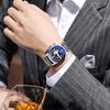Gd282 Men's Quartz Steel Belt Watch Holiday Calendar Business Casual Blue Glass Logo Print Available Characters)