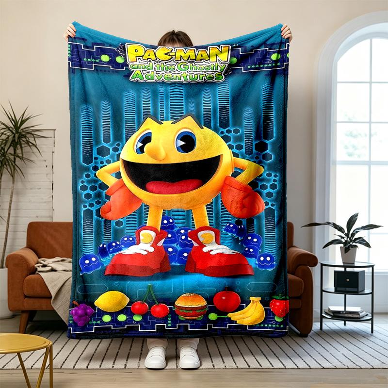 Pac-Man Soft and Comfortable Flannel Suitable for Sofas Living Rooms Outdoor Camping Travel and Also Makes a Great Anniversary Gift