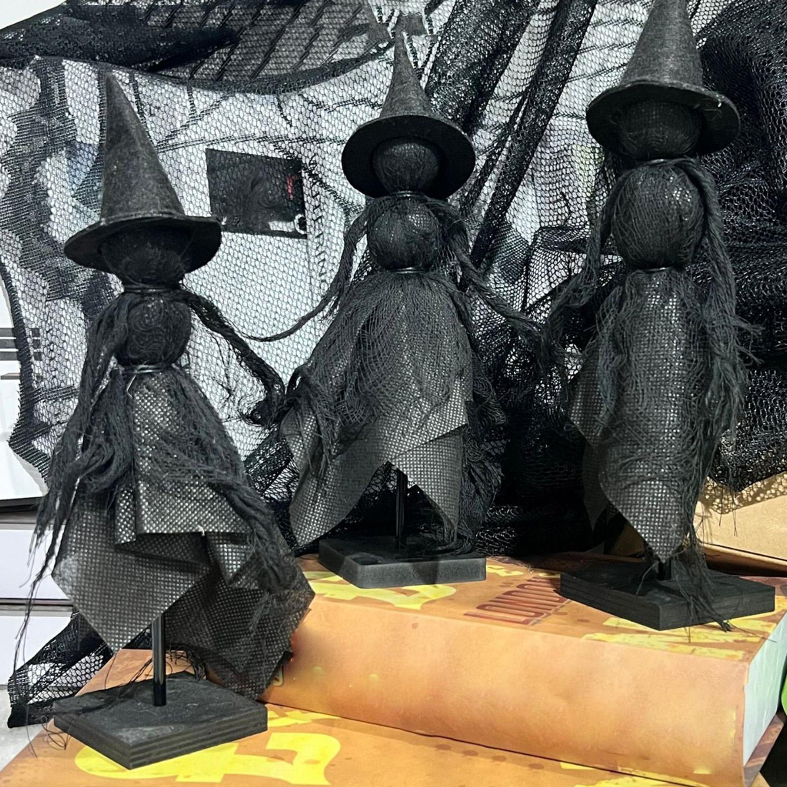 

Primitive Witch Figurines Landscape Figures DIY Supplies Lightweight Handcraft Sculptures Statues 3pcs