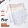 Women's Summer Skin-friendly Naked Breathable 10A Antibacterial Mulberry Silk Crotch Non Scratch Briefs