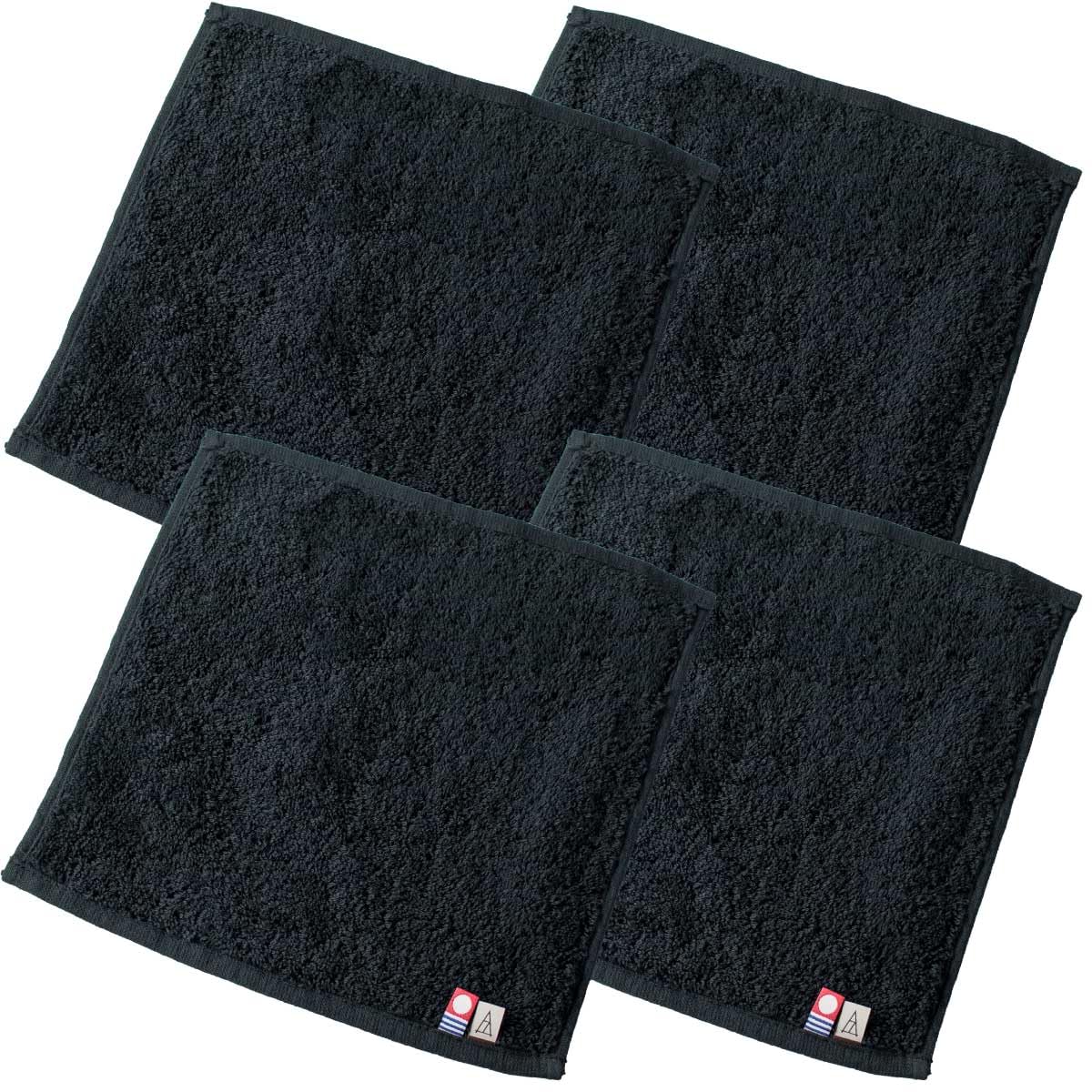 

TAVARAT Imabari Towel Individually Set of 4 Men s Handkerchiefs, Wrapped, (Black) чёрный