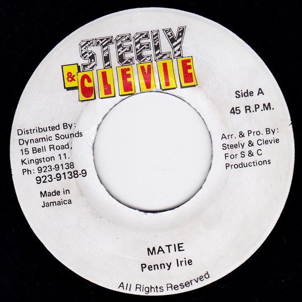

7inch Record PENNY IRIE Matey NONE Steely Clevie Jamaica Reggae Ska Dub Used