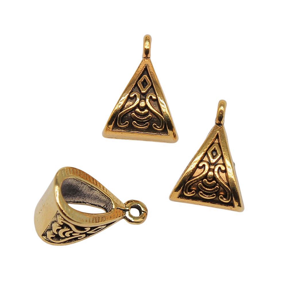 Antique Twisted Pattern Bail Connectors For Charm Attachments Craft Jewelry Accessories