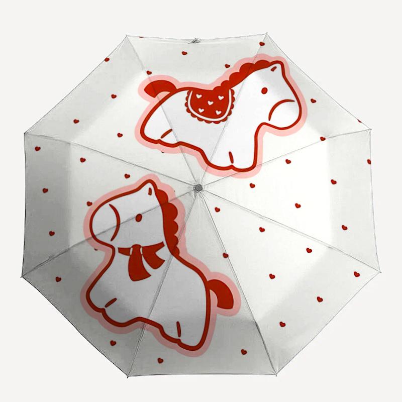 

1pc Horse Heart Umbrella That Opens Closes Automatically Perfect Gift with a Convenient Folding Mechanism 65