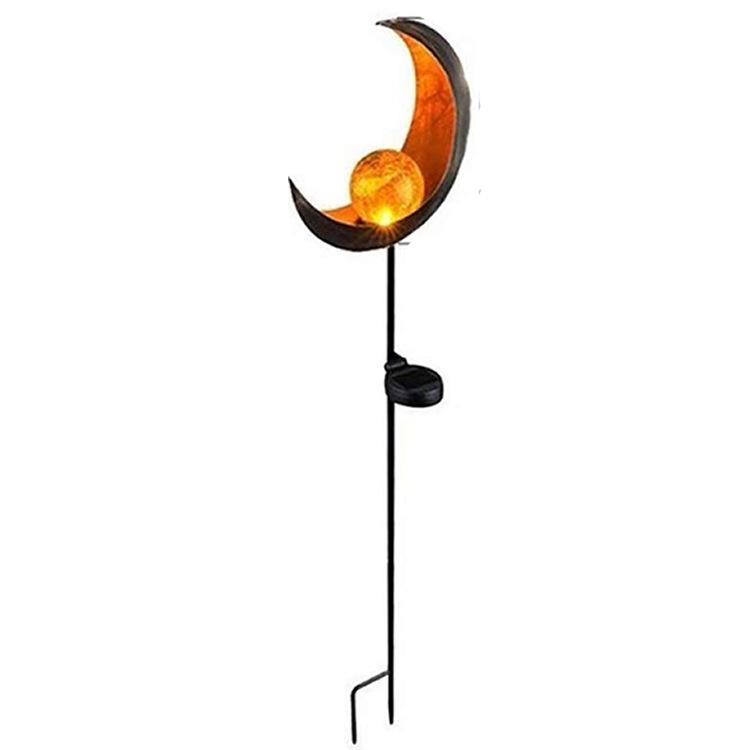 LED Solar Charging Lawn Light with Flame Effect for Garden Patio Deck Decor