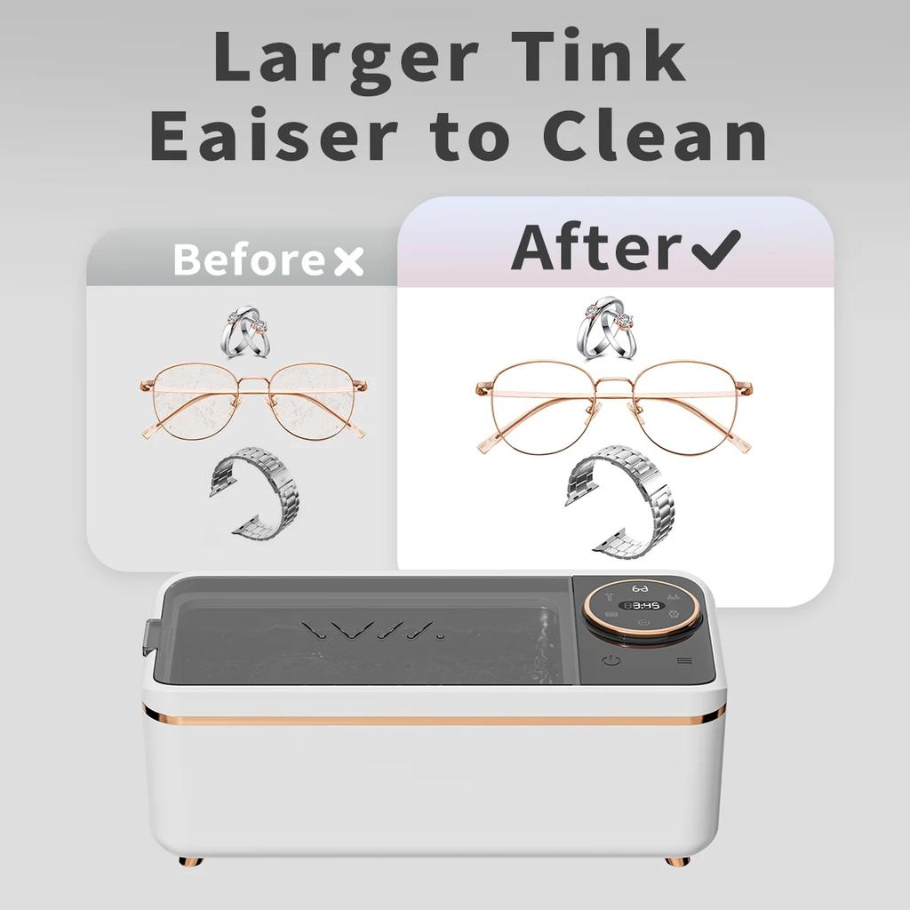 Xiaomi Xiaomi Ultrasonic 55KHz Cleaning Machine for Glasses Dentures Jewelry Makeup Brushes, Deep Cleaning Appliance for Home Use