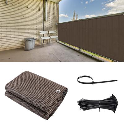 LOVE STORY Veranda Privacy Shade, Balcony Sunshade, Customizable, Ventilated Sunshade, Privacy Fence, Strengthened UV Protection, 2.7x1m, Mocha