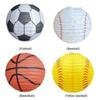 20cm Paper Lanterns Ball Hand Made Sports Theme Lantern Baseball/basketball/soccer Shape for Wedding Holiday Party Hanging Decor