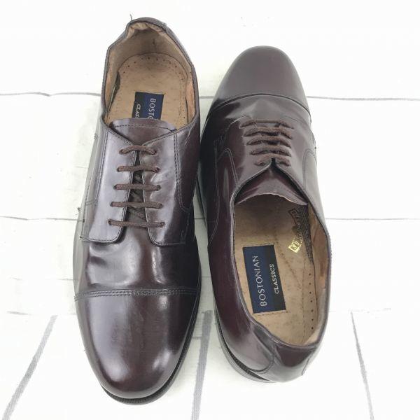 Vintage Bostonian Classic Leder Straight Tip Burgunder 27.0(GEBRAUCHT)