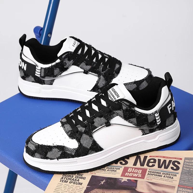 Men's Casual Sports Shoes, Flat Spring and Autumn Breathable Board Shoes, Anti-slip Breathable Canvas Shoes, Large Size