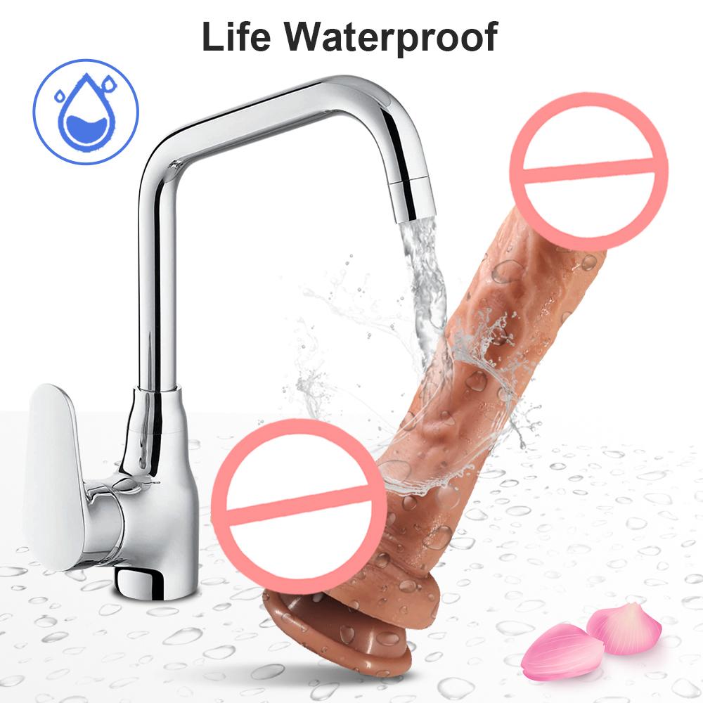 Bezdrátové dálkové tahání realistické dildo vibrační vrstva silikonová super velký vyhřívací penis dilda Sexuální hračky pro ženy