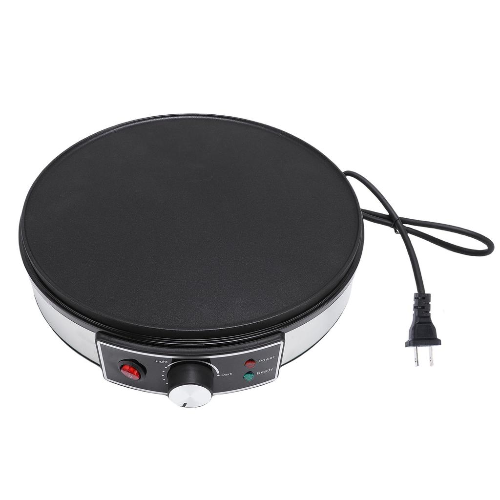 Electric Griddle Crepe Maker 11.8 Inch LED Indicators Adjustable Temperature Control Anti Stick