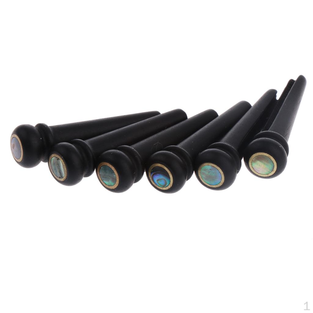 

Сменные мостовые штифты из черного дерева для аксессуаров для акустической гитары #4