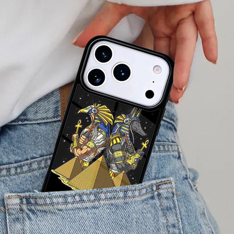 Egypt Nefertiti Anubis Ankh Soft Phone Case for iPhone 16e 15 14 13 12 17 Pro Max Plus Air 17pro Cover Coque