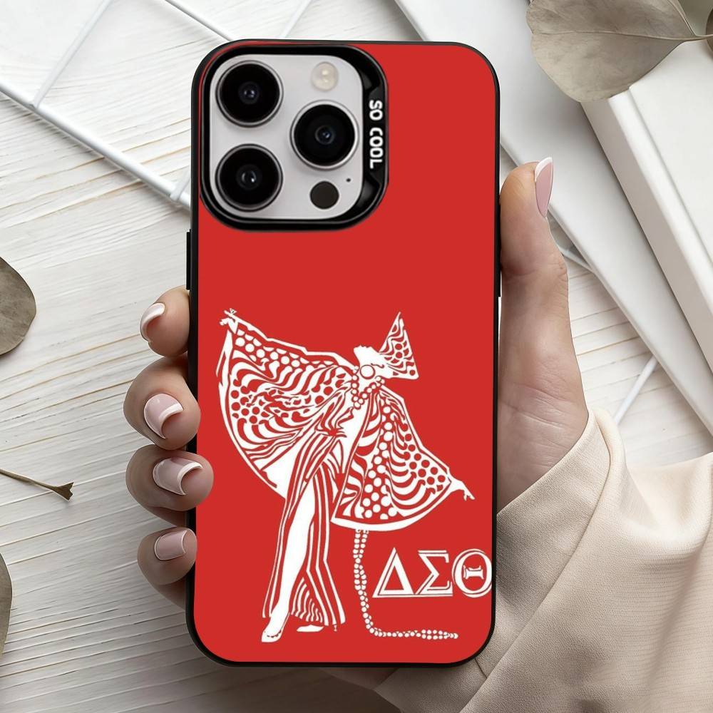 D-Delta S-Sigma T-Theta-A Phone Case For iPhone17,16,15,14,13,12,11 Plus,Pro Max Black Candy silver phone case