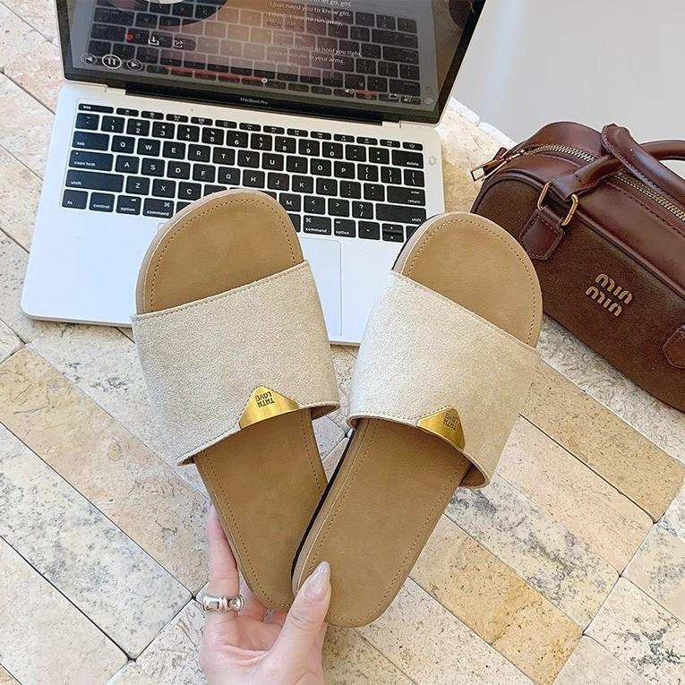 Flat-bottomed Cool Slippers Women's Summer Wear 2025 New Models with Skirts Seaside Beach Vacation One-word Pregnant Women Sandals